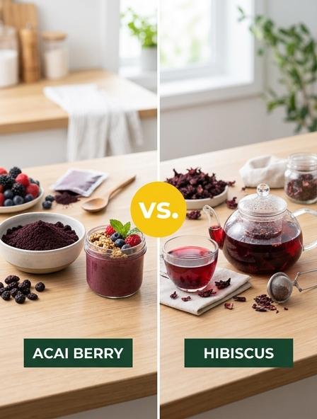 Acai Berry vs Hibiscus : Comparing Nutrition, Flavor, and Culinary Application Differences