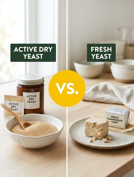 Active Dry Yeast vs Fresh Yeast : Comparing Performance, Shelf Life, and Flavor Differences