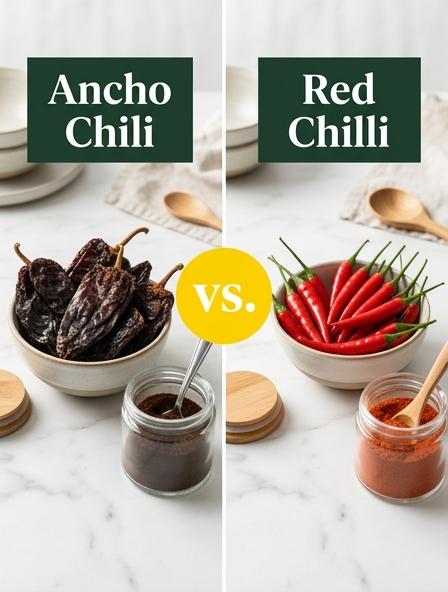 Ancho Chili vs Red Chilli : Comparing Heat Intensity, Flavor Profile, and Nutritional Differences
