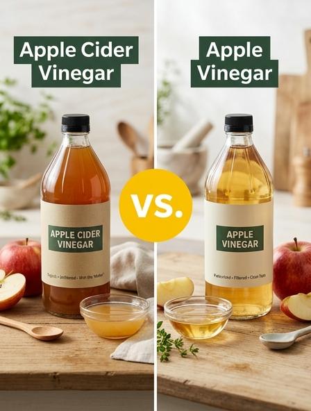 Apple Cider Vinegar vs Apple Vinegar : Comparing Nutritional, Flavor, and Production Differences