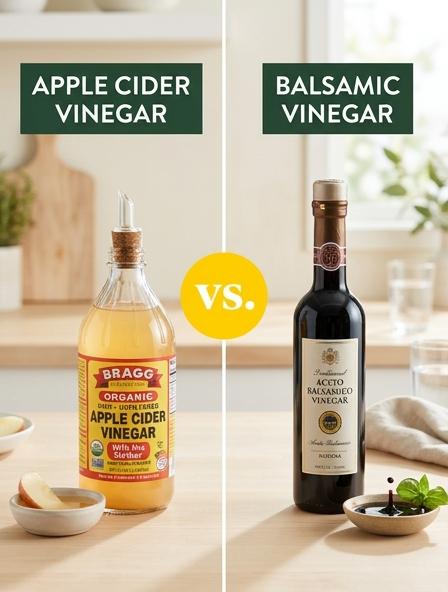 Apple Cider Vinegar vs Balsamic Vinegar: Comparing Acidity, Flavor, and Health Impact Differences.