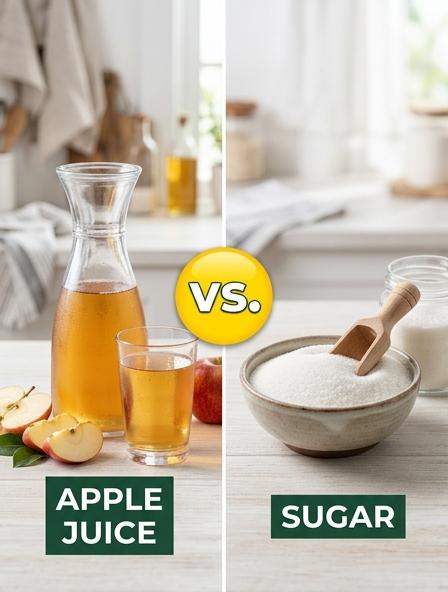 Apple Juice vs Sugar: Comparing Nutritional Profiles, Baking Performance, and Glycemic Impact Differences
