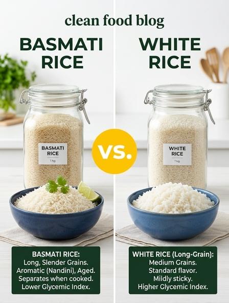 Basmati Rice vs White Rice : Are They The Same? Glycemic Index, Nutritional Value, and Texture.
