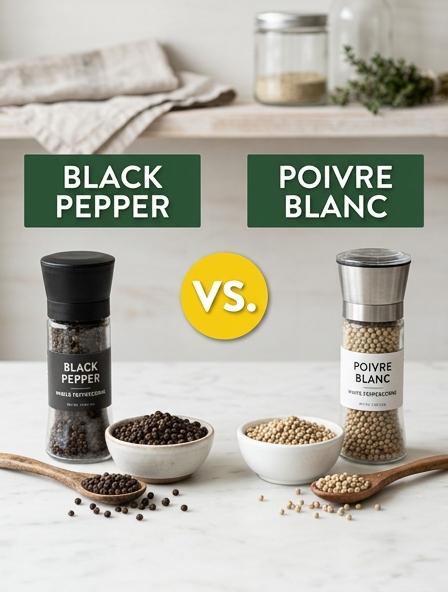 Black Pepper vs Poivre Blanc : Comparing Flavor Profiles, Visual Aesthetics, and Culinary Performance Differences