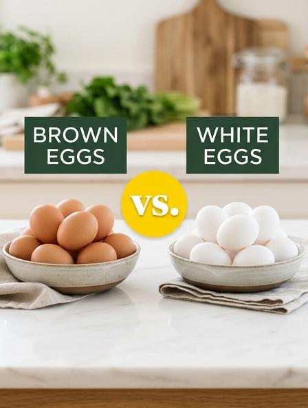 Brown Eggs vs White Eggs : Comparing Nutrition, Baking Performance, and Cost Differences