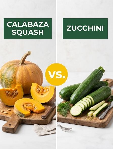 Calabaza Squash vs Zucchini: Comparing Texture, Nutritional Value, and Culinary Application Differences.