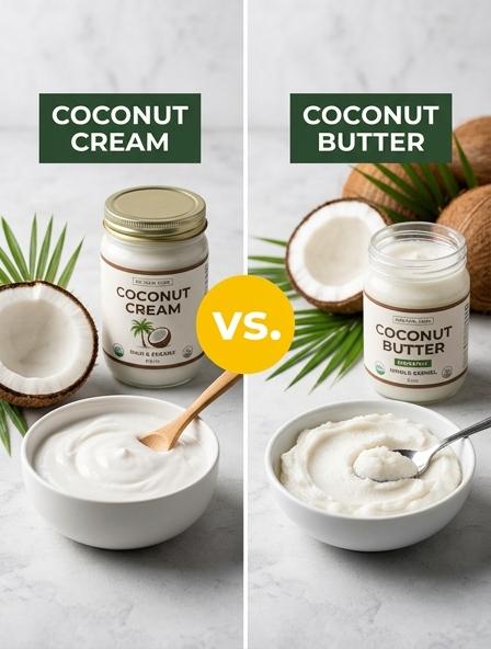 Coconut Cream vs Coconut Butter : Comparing Nutrition, Texture, and Culinary Performance Differences