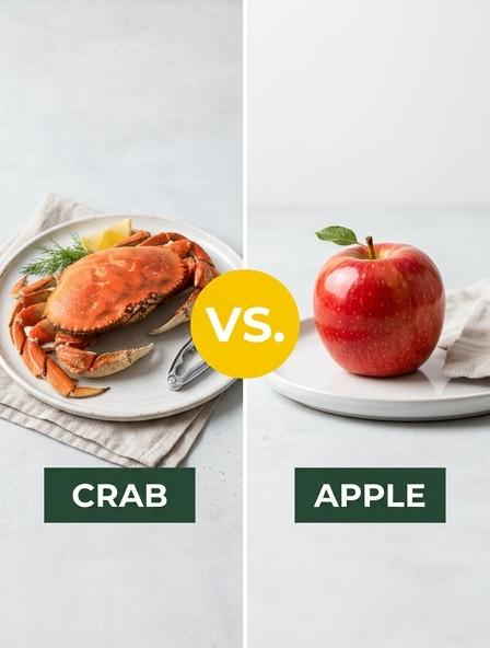 Crab vs Apple : Comparing Nutritional Value, Culinary Application, and Storage Stability Differences.