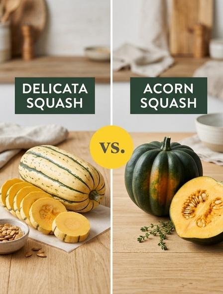 Delicata Squash vs Acorn Squash : Are They The Same? Flavor, Edibility, and Nutrition