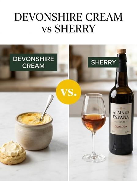 Devonshire Cream vs Sherry : Comparing Chemical Composition, Structural Integrity, and Culinary Performance Differences.