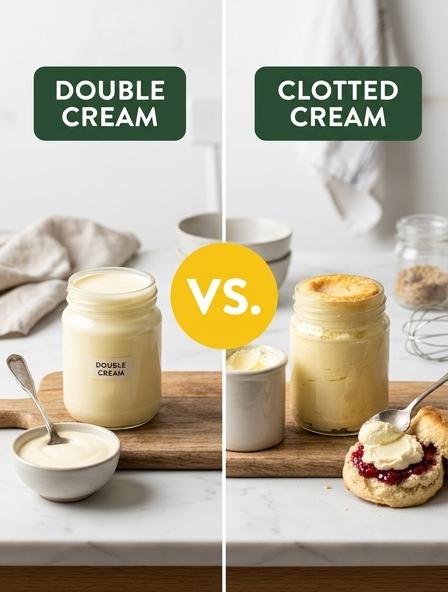 Double Cream vs Clotted Cream : The Differences in Fat Content, Texture, and Culinary Applications