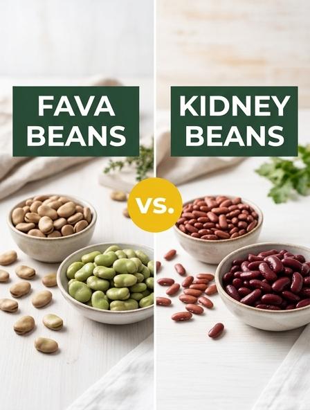 Fava Bean vs Kidney Bean: The Differences in Nutritional Profile, Culinary Performance, and Preparation Methods.