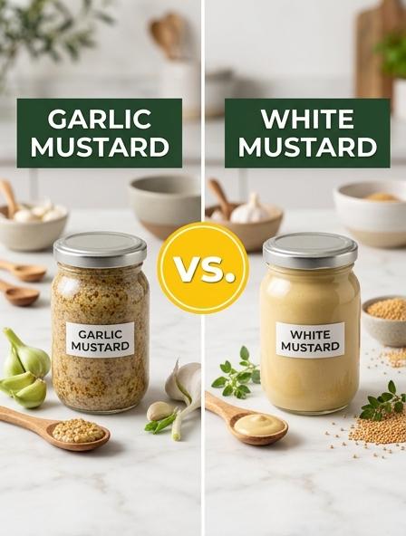 Garlic Mustard vs White Mustard : Comparing Flavor, Nutrition, and Culinary Differences