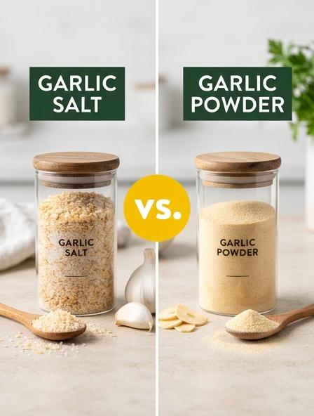 Garlic Salt vs. Garlic Powder: Comparing Sodium Levels, Flavor Potency, and Culinary Performance Differences.