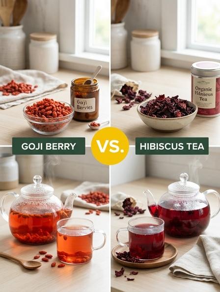 Goji Berry vs Hibiscus Tea : The Differences in Nutritional Value, Flavor Profiles, and Culinary Performance.