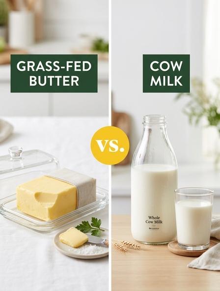 Grass-Fed Butter vs Cow Milk : Comparing Nutrient Density, Culinary Performance, and Digestive Wellness Differences
