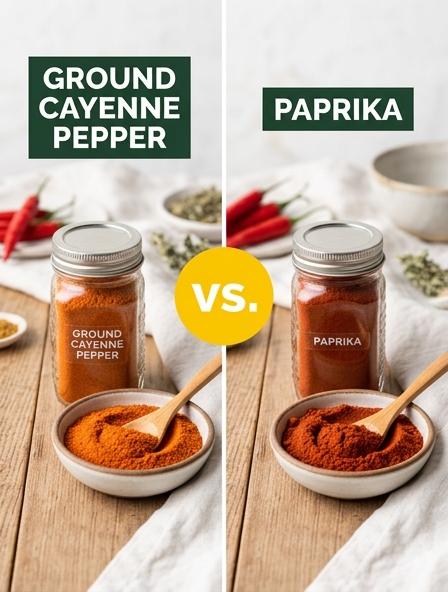 Ground Cayenne Pepper vs Paprika : Are They The Same? Heat Intensity, Flavor Profiles, and Nutritional Content