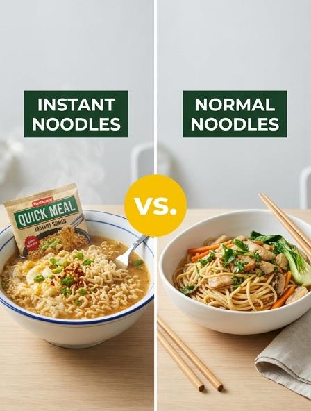 Instant Noodles vs Normal Noodles: The Differences in Nutrition, Texture, and Health Impact