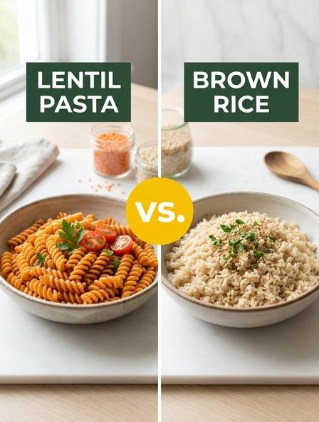 Lentil Pasta vs Brown Rice: Which is Best for Weight Loss, Protein Intake, and Blood Sugar Control?