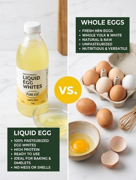 Liquid Egg vs Whole Eggs: Which is Best for Baking Performance, Nutritional Value, and Kitchen Efficiency?