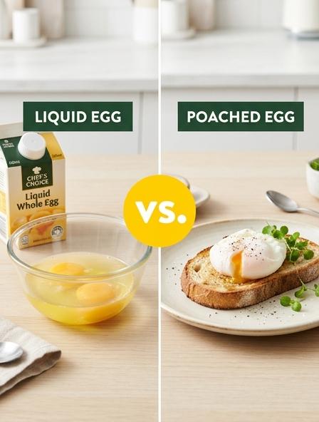 Liquid Egg vs Poached Egg: The Differences in Nutritional Bioavailability, Culinary Efficiency, and Food Safety