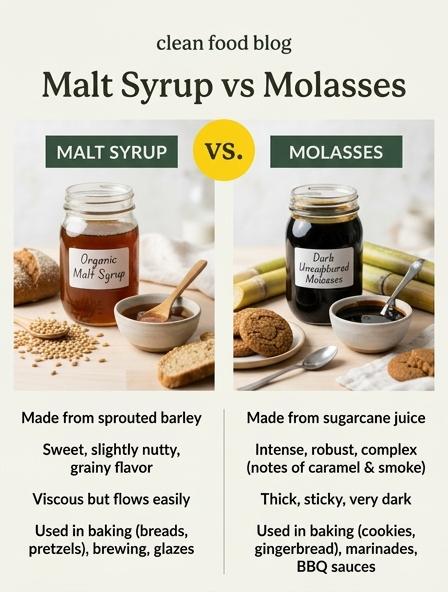 Malt Syrup vs Molasses: Which is Best for Baking, Flavor, and Nutrition?