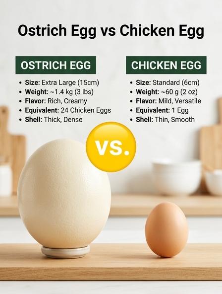Ostrich Egg vs Chicken Egg: Which is Best for Family Nutrition, Baking Consistency, and Culinary Yield?