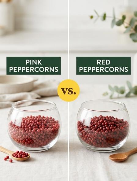 Pink Peppercorns vs Red Peppercorns: Comparing Flavor, Botanical, and Culinary Differences