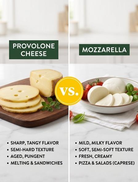 Provolone Cheese vs Mozzarella : The Differences in Flavor Profiles, Culinary Performance, and Nutritional Value.