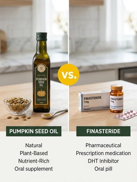 Pumpkin Seed Oil vs Finasteride : Are They The Same? Natural Seed Derivatives, Synthetic Hormone Blockers, and Pharmaceutical Solutions