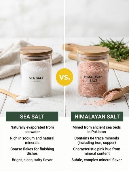 Sea Salt vs Himalayan Salt: The Differences in Mineral Composition, Flavor Profiles, and Culinary Utility