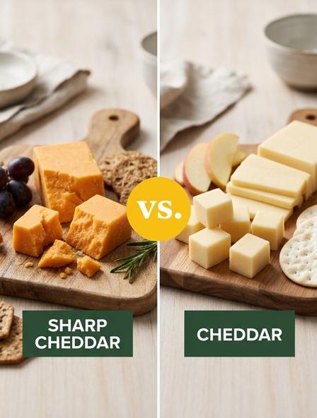 Sharp Cheddar vs Cheddar: The Differences in Flavor Profiles, Culinary Performance, and Aging Characteristics.