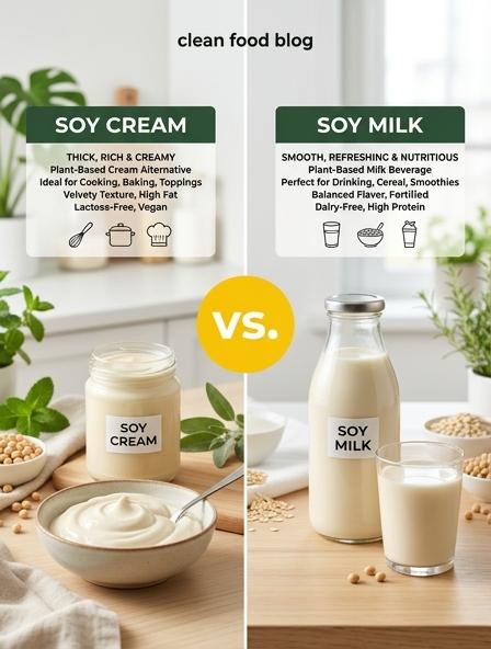 Soy Cream vs Soy Milk: Which is Best for Cooking, Desserts, and Daily Nutrition?