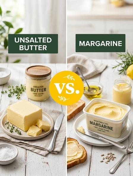 Unsalted Butter vs Margarine: Are They The Same? Baking Performance, Nutritional Profiles, and Flavor Differences