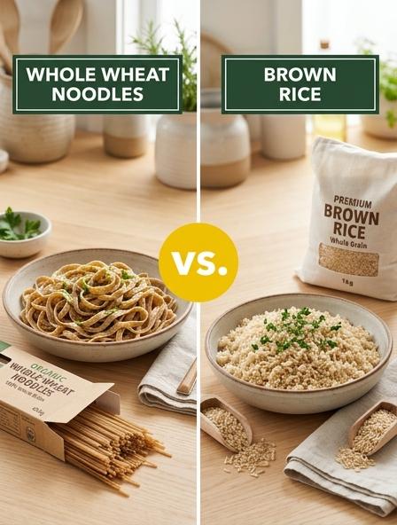 Whole Wheat Noodles vs Brown Rice: Which is Best for Digestion, Blood Sugar, and Weight Loss?