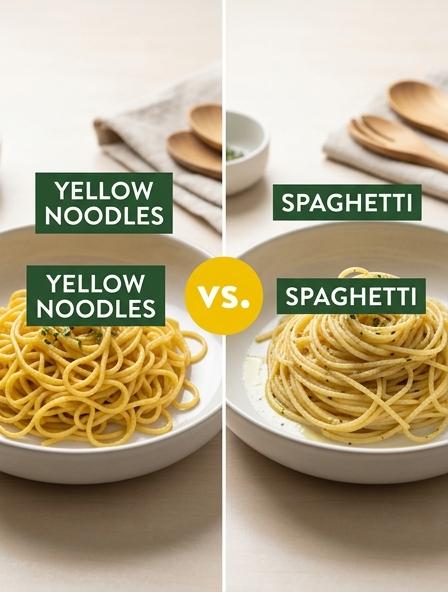 Yellow Noodles vs Spaghetti: The Differences in Nutritional Profiles, Culinary Performance, and Processing Methods.