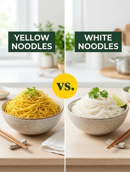 Yellow Noodles vs White Noodles: Comparing Nutritional, Textural, and Glycemic Differences
