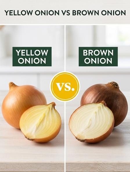 Yellow Onion vs Brown Onion : The Differences in Flavor Profile, Caramelization Performance, and Nutritional Impact.